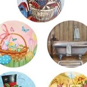 New Metal 6pc Toilet Paper Holder